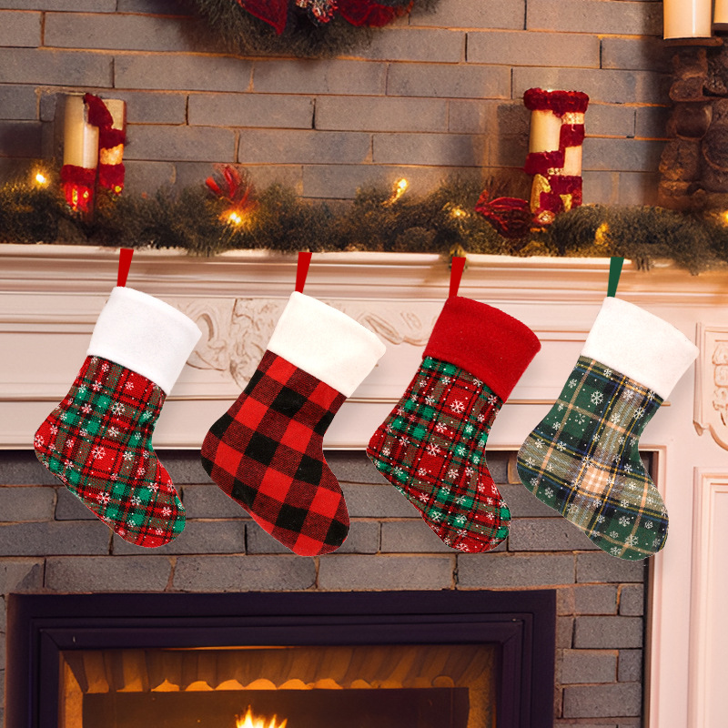 Christmas Stocking Hanging - 10 pièces, porte-sac cadeau pour bas