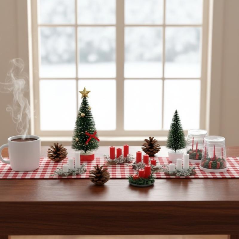 Holiday Candle Set - ! Accessoires de scène de Noël