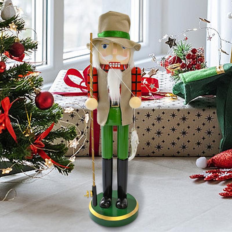 Nutcracker Figurine - FishSuffolk-Casse-noisette en bois, Casse-noisette de vacances,