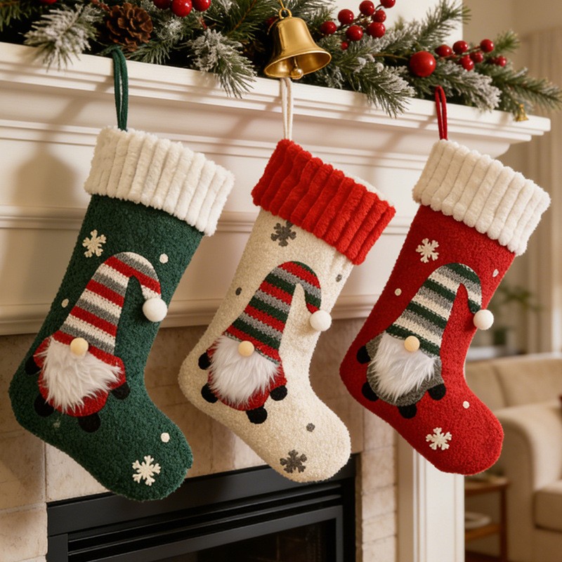 Christmas Stocking Hanging - Grand chausson de Noël représentant un