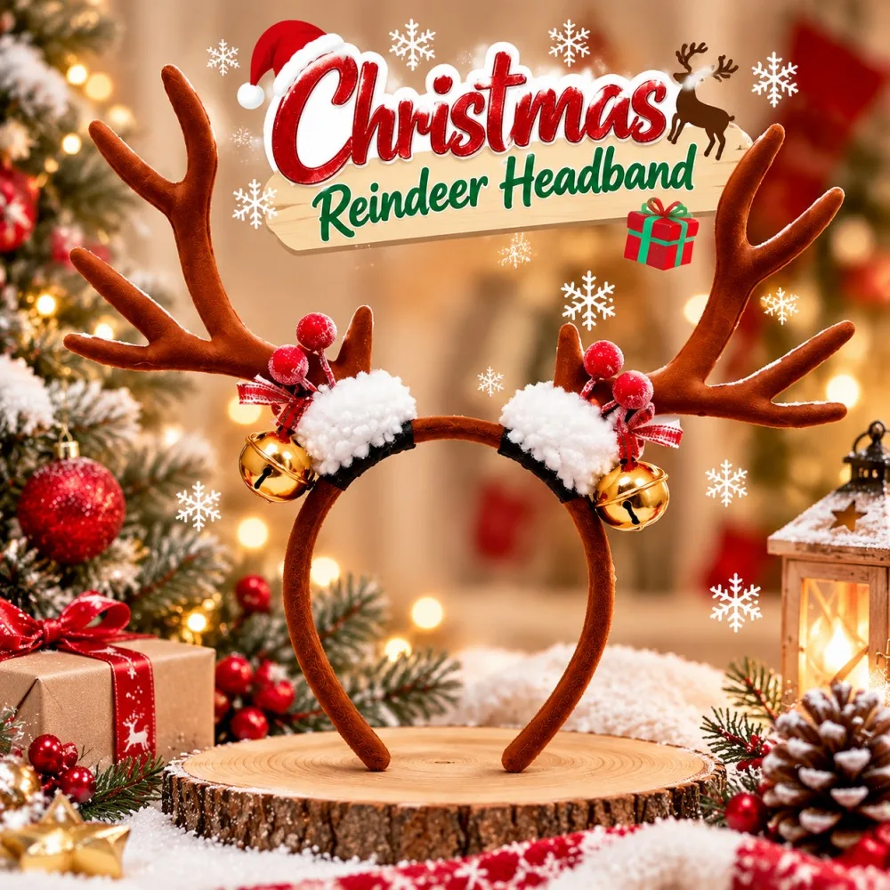 Serre-tête de Noël en bois de  - Reindeer Antlers Headband avis et prix