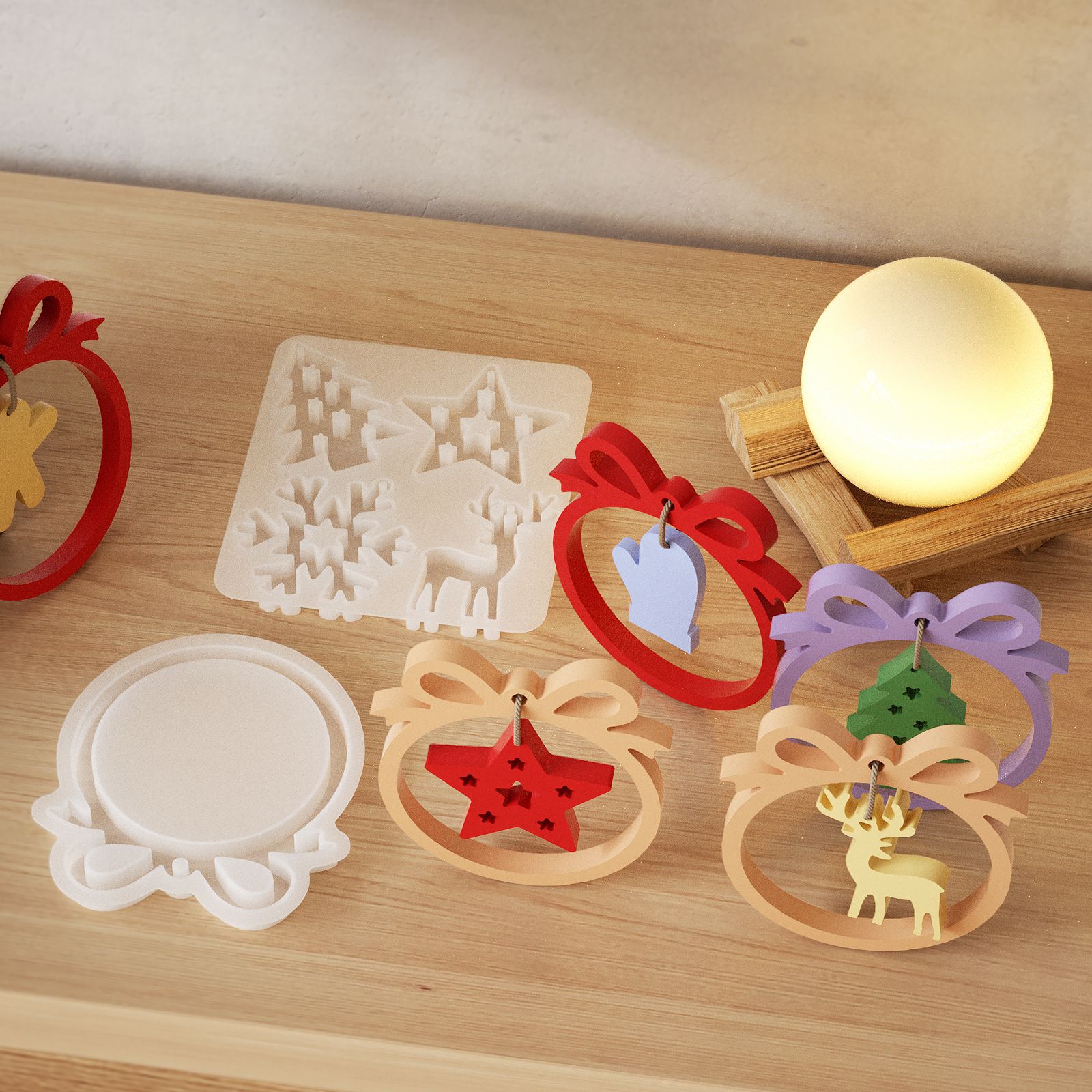 Moule en silicone pour résine  - Holiday Candle Set avis et prix