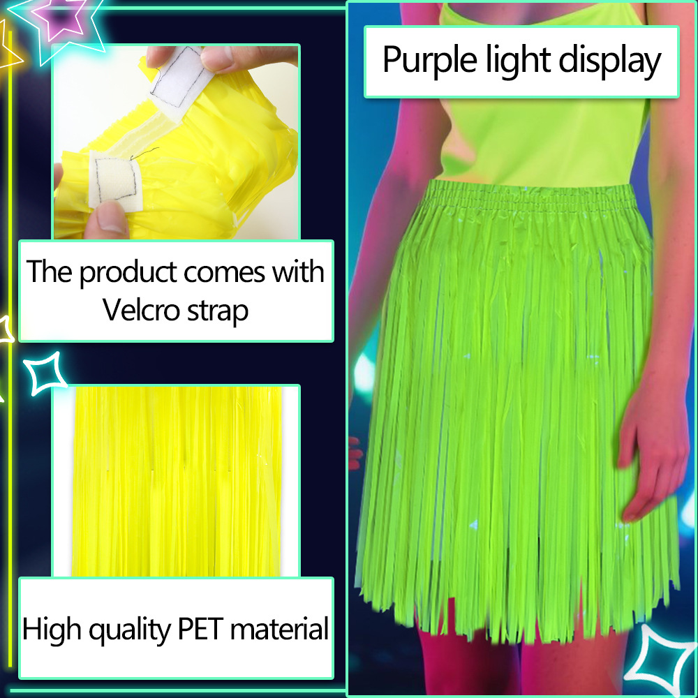 Jupe en tinsel fluorescent néo - Tinsel Garland Decoration avis et prix