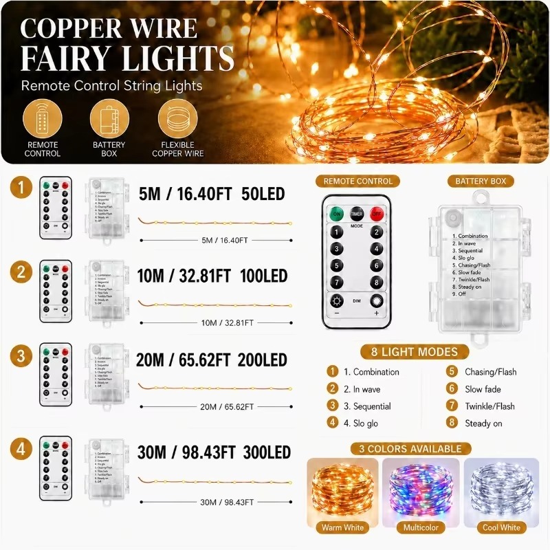 Guirlande lumineuse à piles ét - Led Fairy String Lights avis et prix