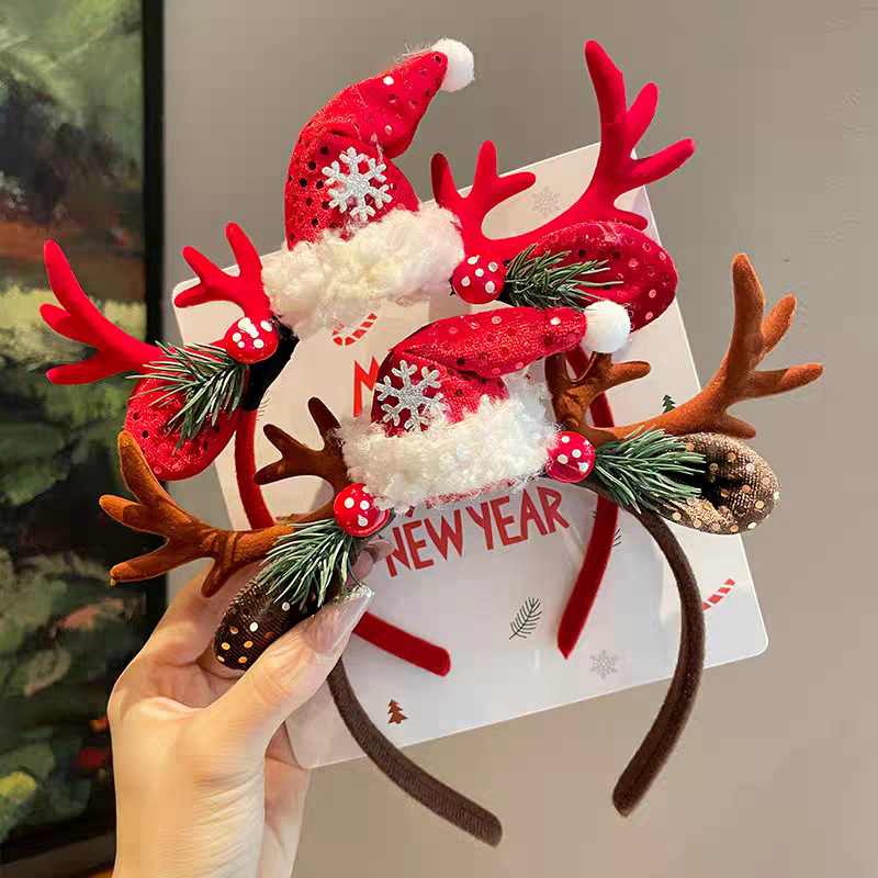 Serre-tête de Noël mignon avec - Reindeer Antlers Headband avis et prix